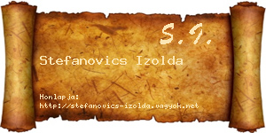 Stefanovics Izolda névjegykártya